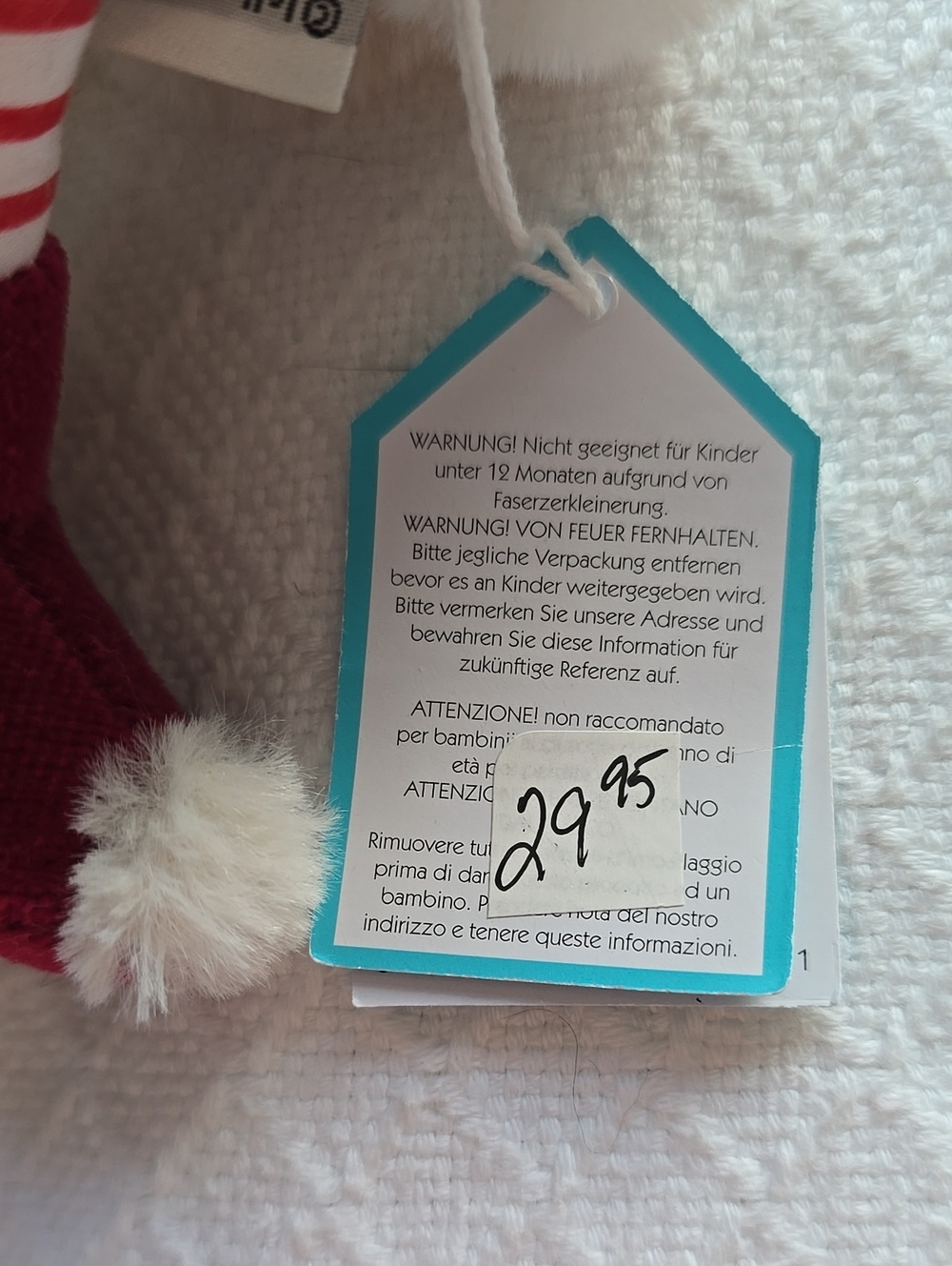 Jellycat Green & Red Elf Plush Holiday Decoration - Picture 7 of 14
